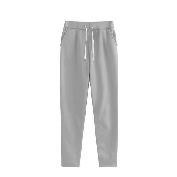 Fmbrln Womens Sweatpants Drawstring Elastic Waist Running Athletic Joggers Pants Lounge Comfy Trousers with Pockets Gray XL