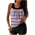 thumbnail image 1 of Fmbrln Womens Two Piece Tankini Swimsuits Loose Modest Bathing Suit Print Blouson Tank Tops with Shorts, 1 of 5