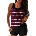 thumbnail image 1 of Fmbrln Womens Two Piece Tankini Swimsuits Loose Modest Bathing Suit Print Blouson Tank Tops with Shorts, 1 of 5
