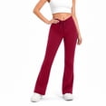 thumbnail image 1 of Fmbrln Womens Yoga Gym Pants Stretchy Comfy Drawstring Waist Workout Flare Leg Pants, 1 of 8