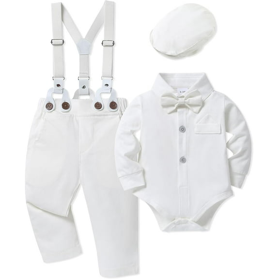 Fmeeah Baby Boy Clothes 0-24M Baby Boy Suits 4pcs Baby Boys Baptism Easter Outfits Baby Christmas Clothes