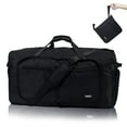 thumbnail image 1 of Fmeida 65L Duffle Bag with Shoes Compartment, Foldable Travel Duffel Bags for Men Women, Large Packable Travel Bag Water Repellent & Tear Resistant - Black, 1 of 6