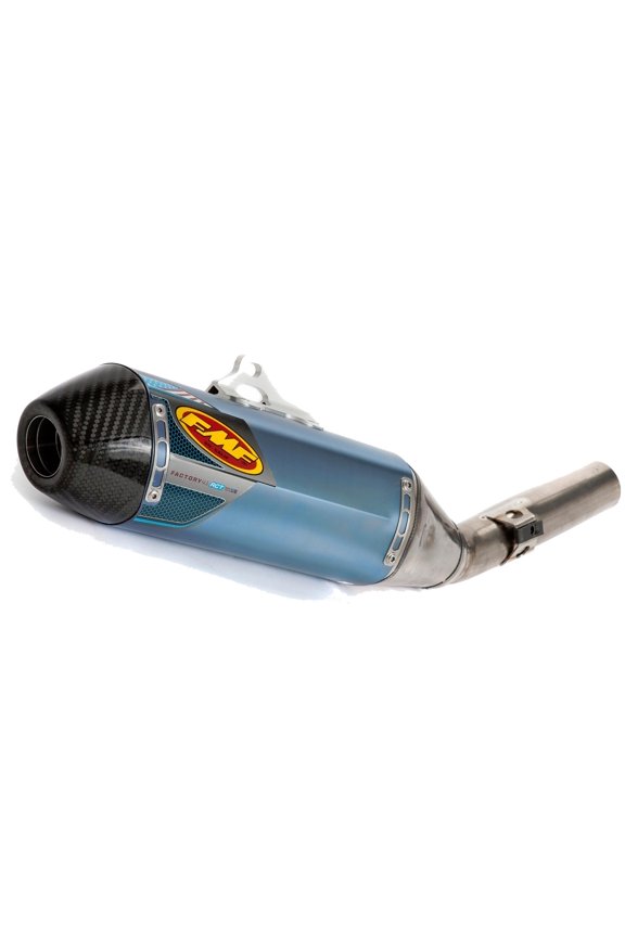 042259 Factory 4.1 RCT Slip-On - Blue Anodized Titanium Muffler - Titanium Midpipe - Carbon Endcap