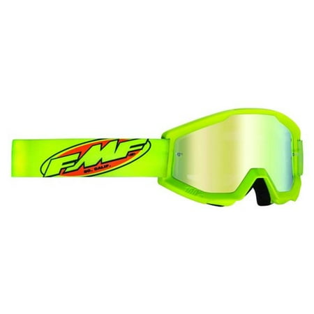 FMF Racing PowerCore Core Youth Goggles (OSFM, Fluo Yellow / Green Mirror Lens)