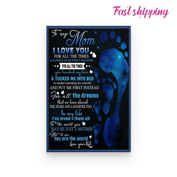 Fmily To My Mom I Love You Poster Wall Art Vertical 11 x 17 Inch Poster