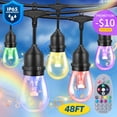 thumbnail image 1 of Fmix Outdoor 48 ft Music Color Changing LED Light Ropes & Strings Pack, 1 of 10