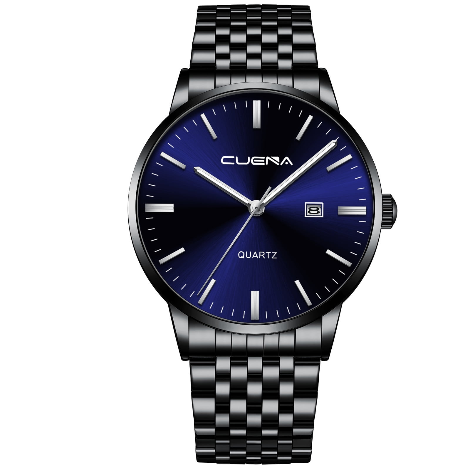 Fmkaul Mens Watch Men Business Luxury Gents Quartz Stainless Steel Band