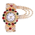 thumbnail image 1 of Fmkaul Women's Watch Hand Decorative Charm Gold Crystal Bracelet Ornaments Souvenir Ideal Gifts Rhinestone Bracelet Watches, 1 of 4