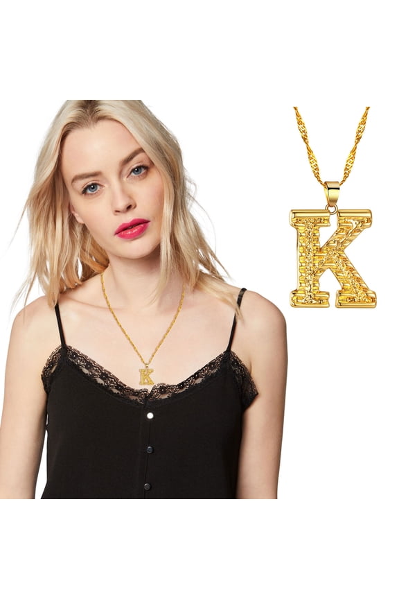 Birthstone Necklace Gift for Her Anniversary Present for Wife Fashion Women Gift 26 English Letter Name Chain Pendant Necklaces Jewelry Clearance Under $5