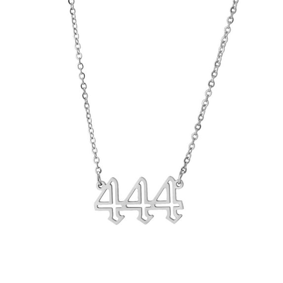 Fmlxio Birthstone Necklace for Women Jewelry 1PCS Angel Number Necklace Pendant Golden/Silver Plated Stainless Steel Necklace Jewelry Suitable For Women Clearance Under $5