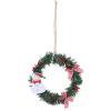 Fmlxio Christmas Decorations Christmas Wreaths for Front Door Christmas Mini Wreath Canes Artificial Pines Needle Snowman Elks Pines Cones Decoration Pendant Holiday Ornaments