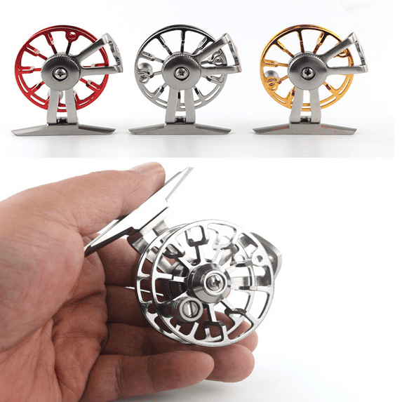 Fmlxio Fishing Tackle Aluminum Fly Fishing Reel Diameter 55mm Size Right Hand Retrieve Rollbacks
