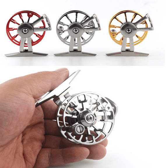 Fmlxio Fishing Tackle Aluminum Fly Fishing Reel Diameter 55mm Size Right Hand Retrieve Rollbacks