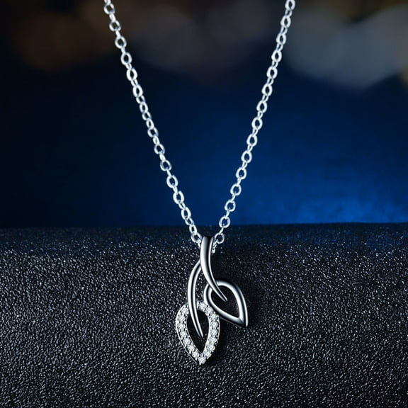 Fmlxio Gold Necklace for Women Necklace Branch Copper Necklace Female Crystal Pendant Clavicle Chain Gift Clearance Under $5