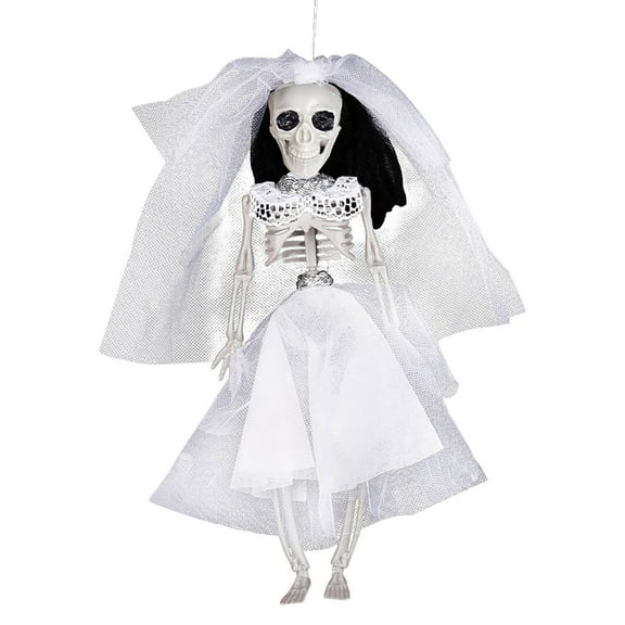 Fmlxio Halloween Decoration Skeleton,Halloween Skull Hanging Decoration Ghost House Halloween Skeleton Bride Groom Decoration Chamber Of Horror Bar Party Scene Decoration Trick Props on Clearance