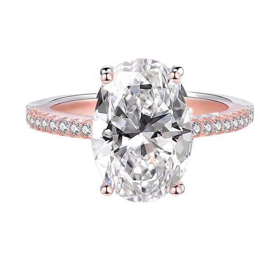 Fmlxio Heart Rings for Women Classic Oval Cut Engagement Ring Early Access Deals