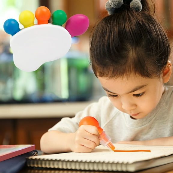 Fmlxio Highlighters Highlighters Assorted Colors Five Pointed Star Highlighter Star 5-color Student Marker Pen 5ml on Clearance