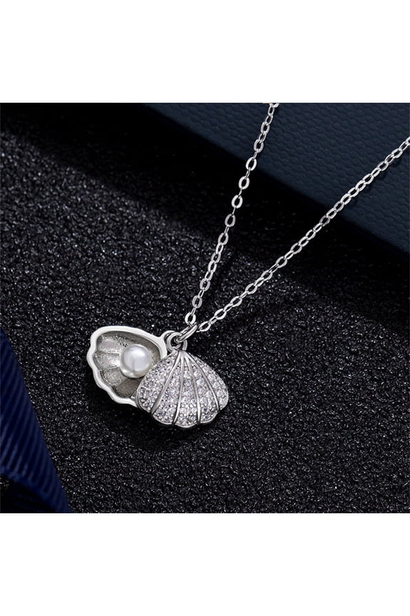 Initial Necklaces for Women 2022 Fashion Shells Pearl Necklace For Women Gril Wonderful Gift on Clearance