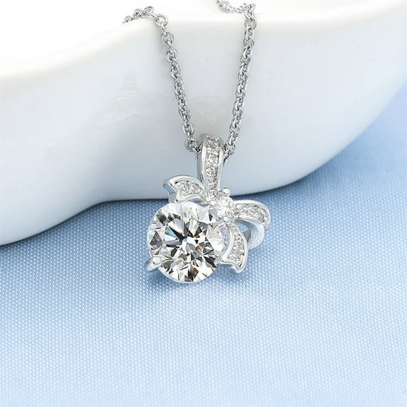 Fmlxio Initial Necklaces for Women Bow Necklace Zircon Clavicle Chain,Gifts For Lovers With A Sense Of Minority Design on Clearance