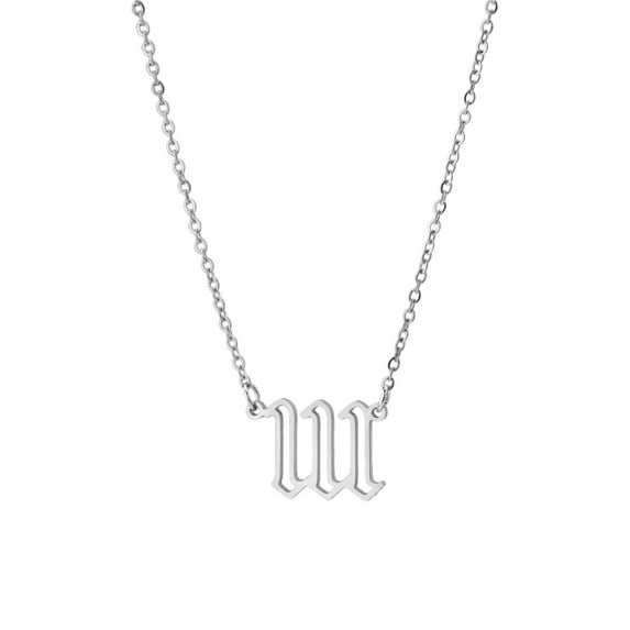 Fmlxio Moissanite Pendant Necklace 1PCS Angel Number Necklace Pendant Golden/Silver Plated Stainless Steel Necklace Jewelry Suitable For Women Clearance Under $5