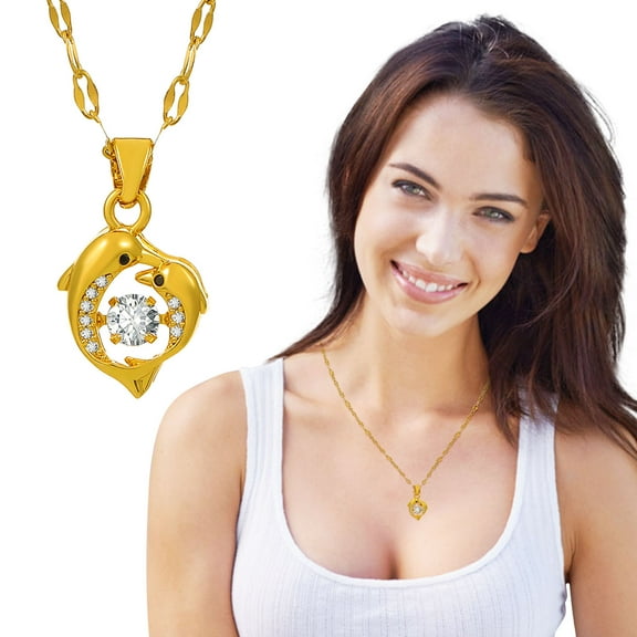 Fmlxio Necklaces for Women Women Necklace Necklace Female-set Zircon Collarbone Chain Fashion All-match Necklace on Clearance