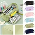 thumbnail image 1 of Fmlxio Pencil Case, Large Capacity Pencil Case Organizer Large Capacity Double Layer Canvas Pencil Case, Multifunctional Portable Stationery Case Savings Up To 30% Off Blue, 1 of 1