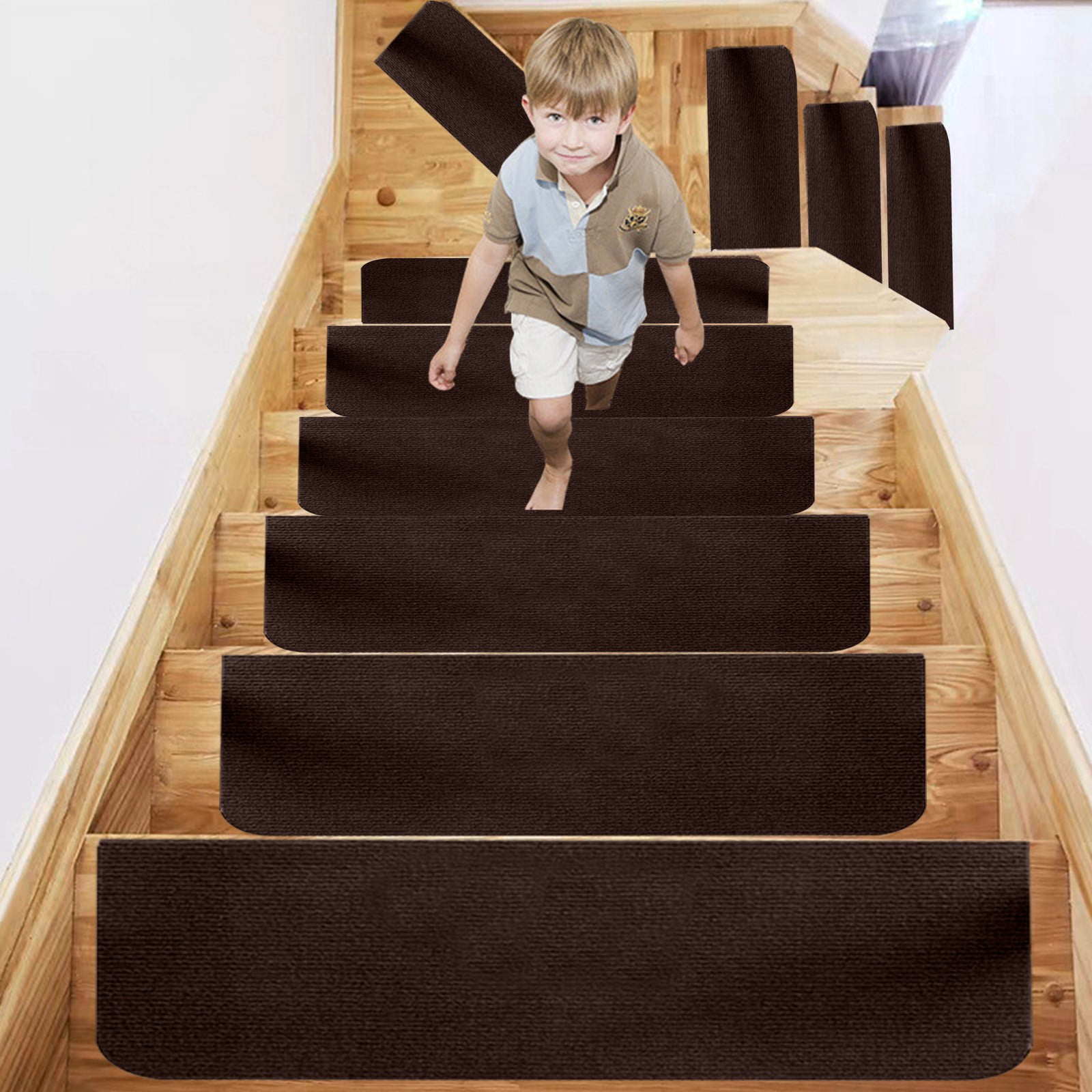 Fmlxio Welcome Mat Indoor Welcome Mat Wooden Step Avoid Carpet Stair ...