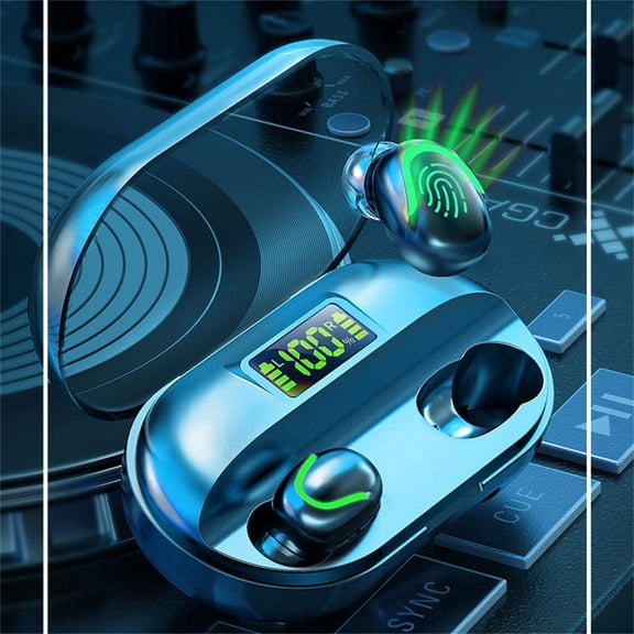 Fmlxio Wireless Headphones Bluetooth Hi-Fi Headphones With Luminous LED Aperture Touchs Control Digital Display Bluetooth 5.3 Wireless Earphones Earbuds Headset on Clearance