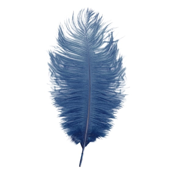Fmnung Ostrich Feather, 12-14 Inch Natural Fluffy Plume for Wedding Stage Decoration DIY, Colorful Craft Feather for Flower Arrangement, Navy