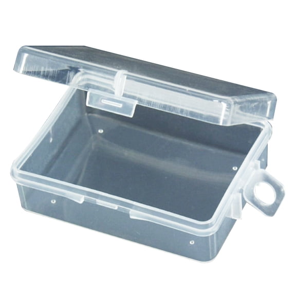 Fmnung Small Plastic Storage Container with Lid, Transparent Bead Organizer Box for Jewelry Crafts, 2.7x2x0.9 Inch Mini Storage Case, Stackable Clear Container for Beads Earrings Pills