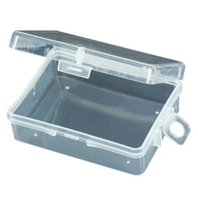 Fmnung Small Plastic Storage Container with Lid, Transparent Bead Organizer Box for Jewelry Crafts, 2.7x2x0.9 Inch Mini Storage Case, Stackable Clear Container for Beads Earrings Pills