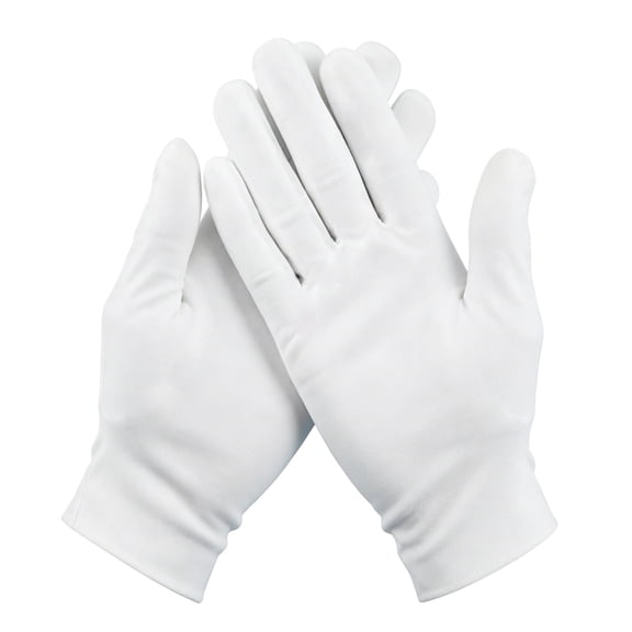 Fmnung White Cotton Gloves, Breathable Work Gloves for Jewelry Inspection, 3 Pairs Size S, Protective Gear for Handling Artifacts, Electronics, and Photo Framing, Anti-Slip Soft Fabric