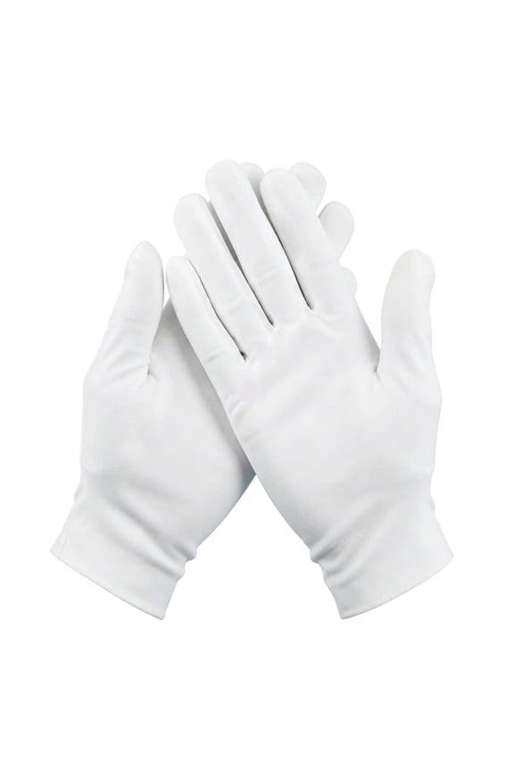 White Cotton Gloves, Breathable Work Gloves for Jewelry Inspection, 3 Pairs Size S, Protective Gear for Handling Artifacts, Electronics, and Photo Framing, Anti-Slip Soft Fabric