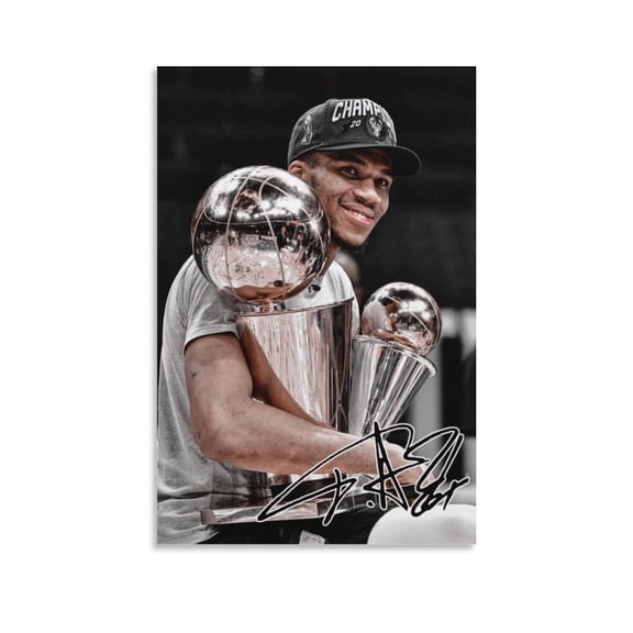 Fmvp Giannis Antetokounmpo Greek Freak Poster Posters Art Print Wall Photo Paint Poster Hanging Picture Family Bedroom Decor Gift 12x18inch(30x45cm)