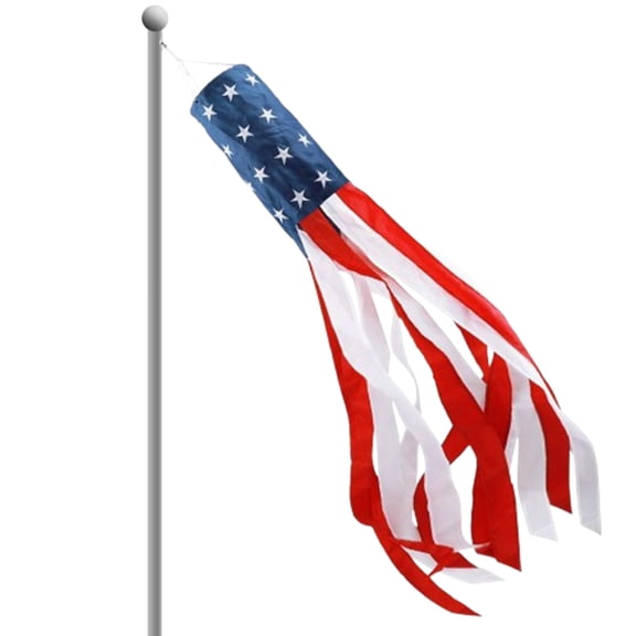 Fmxomd 1 Pack 28 Inch American Flag Windsocks, Anniversary USA Patriotic Wind Sock Memorial Day Decorations Outdoor 4th of July Decor Independence Day Outside Yard