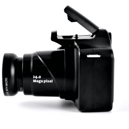 Fmxomd 1080p HD Long Focus SLR Camera, 24MP, 18X Digital, CMOS Sensor, Digital Camera, Black, 1