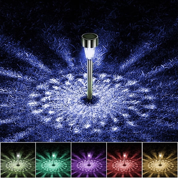 Fmxomd 10Pcs Solar Lights Outdoor Water-Resitant LED Lighting Solar Powered Outdoor Lights Solar Garden Lights for Patio Yard White Light Warm Light Colored Light 10Pack