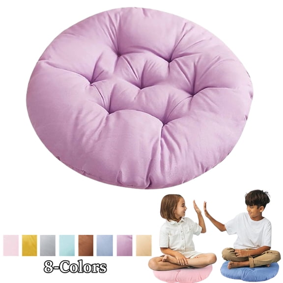 Fmxomd 15.8Inch Round Floor Cushions, Flexible Seating Classroom Furniture Floor Pillow for Home, Yoga and Meditation (Purple, 1Pack)