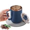 thumbnail image 1 of Fmxomd 15 oz Coffee Mug, Vacuum Insulated Camping Mug with Lid, Double Layer Wall Stainless Steel Travel Tumbler Cup, Thermal Coffee Mug, Blue, 1 of 9