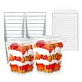 thumbnail image 1 of Fmxomd 20Pcs 5oz Mini Clear Dessert Cups with Lids,Plastic Ice Cream Containers,Fruit Cups with Lid for Party, Disposable Dessert Cups for Fruit,Salads,Cupcakes,Parfait,Pudding, 1 of 9