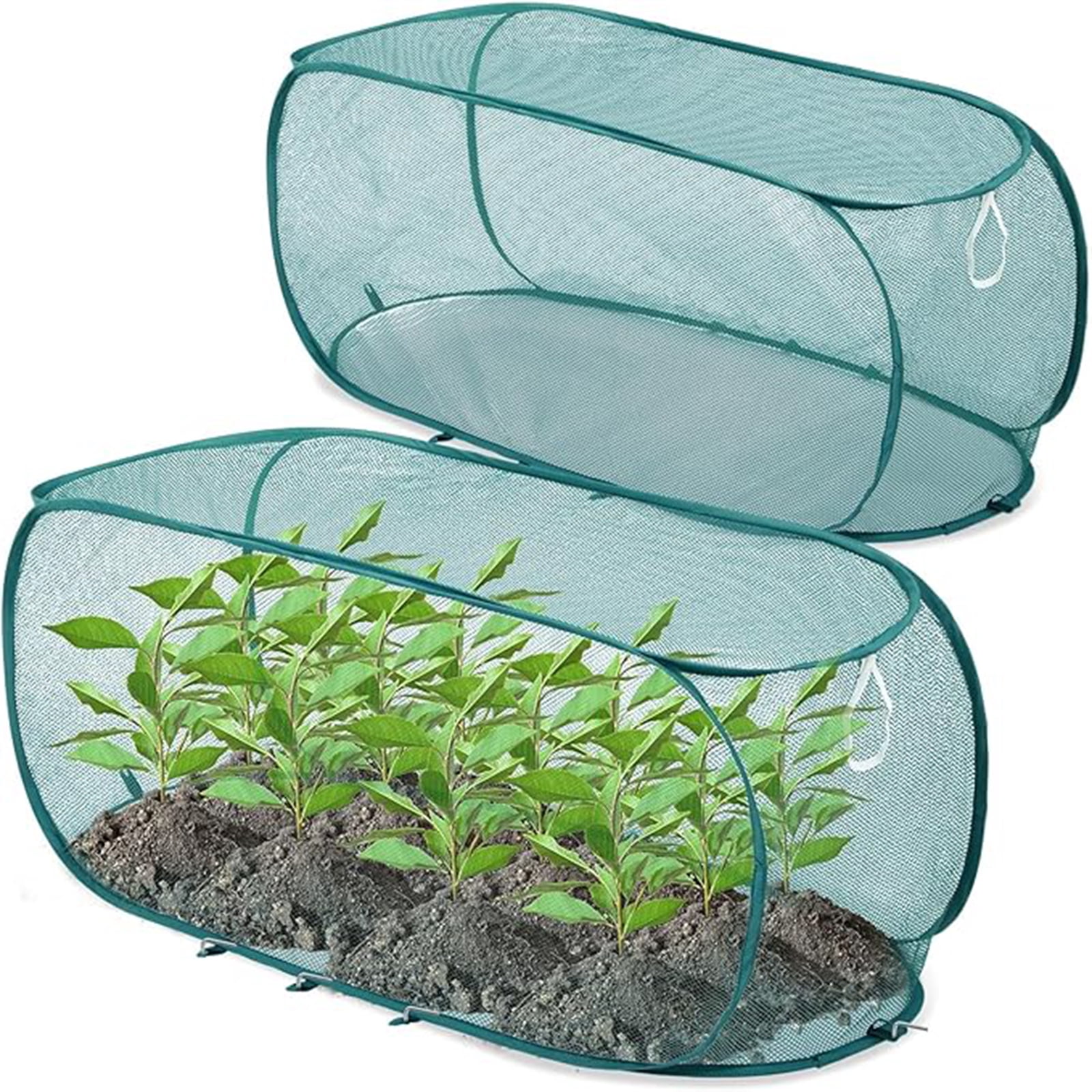 Vegetable Protector Fmxomd 2Pcs 39 x 17.7 x 17.7 Pop-up Garden Rows Plants Cover Vegetable ...