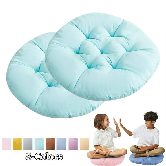 Fmxomd 2Pcs Round Floor Cushions, Waterproof Flexible Bar Stool Seat Cushions, Furniture Floor Pillow for Home, Yoga and Meditation, Green