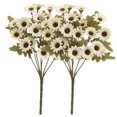 thumbnail image 1 of Fmxomd 2pcs Faux Silk Mums Artificial Flowers, Bulk Fake Small Mini Chrysanthemums with Stems for DIY Wedding Centerpieces Floral Arrangements Vase Fillers Home Decorations(White), 1 of 6