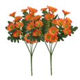 thumbnail image 1 of Fmxomd 2pcs Faux Silk Mums Artificial Flowers, Bulk Fake Small Mini Chrysanthemums with Stems for DIY Wedding Centerpieces Floral Arrangements Vase Fillers Home Decorations(Orange), 1 of 6