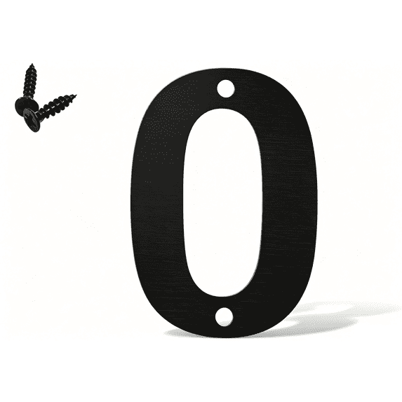 Fmxomd 3 Inch Black Metal House Number, Garden Door Mailbox Decor Number With Nail Kit, 1PC Modern Address House Number, Applicable to Apartments Houses Streets Outdoor Sign