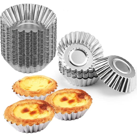 Fmxomd 30 Pcs Mini Tart/Pie Pans - Reusable Non-Stick Baking Molds for Perfect Pies and Tartlets, Ideal for Baking Enthusiasts and Professional Chefs, Perfect for Parties, Events