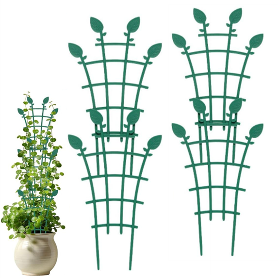 Fmxomd 4 Pack Trellis for Potted Plants, Easy to Install Stackable Small Plant Trellis for Indoor & Outdoor, 10.5Inch Climbing Plant Support for Pothos, Houseplants Flower, Hoya, Vine, Ivy