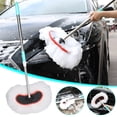 thumbnail image 1 of Fmxomd 47.5" Car Wash Brush Mop Cleaning Tool with Long Handle for Washing Detailing Cars Truck, SUV, RV, Trailer, Microfiber Sponge Duster Not Hurt Paint Scratch Free, 1 of 9