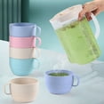 thumbnail image 1 of Fmxomd 5 Pack Wheat Straw Unbreakable Tableware Kettle Cups Set, with 4 Multicolor Cups for Kids Children Adult, Dishwasher Coffee Mug for Water, Tea, Milks, Juice, 1 of 8