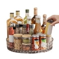 thumbnail image 1 of Fmxomd 8.8 Inch Lazy Susan Spice Rack Organizer, 360 Degree Rotating Round Lazy Susan Turntable for Cabinet Kitchen Countertop, Pantry, Bathroom, 2-Pack, Clear, 1 of 5